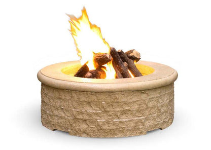 American Fyre Designs Chiseled Fire Pit with Electronic Ignition + Free Cover