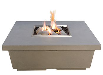 American Fyre Designs Contempo Square Firetable with Electronic Ignition + Free Cover