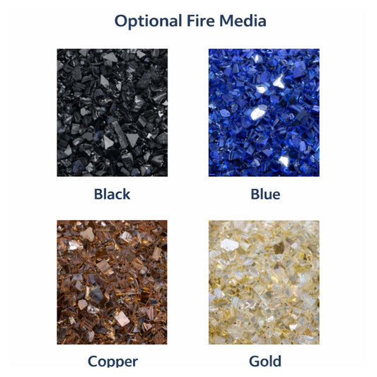 ¼" Reflective Fire Glass - 75 lbs TOPRFG-75