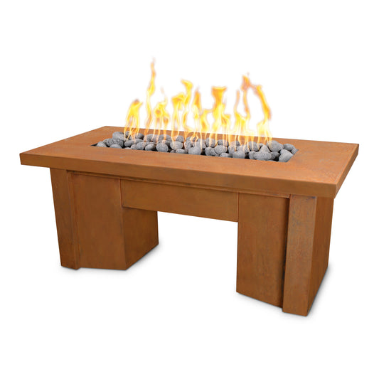 Alameda Corten Steel Fire Table by The Outdoor Plus - Free Cover Included