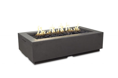 American Fyre Designs Louvre Long Rectangle Fire Pit with Electronic Ignition + Free Cover