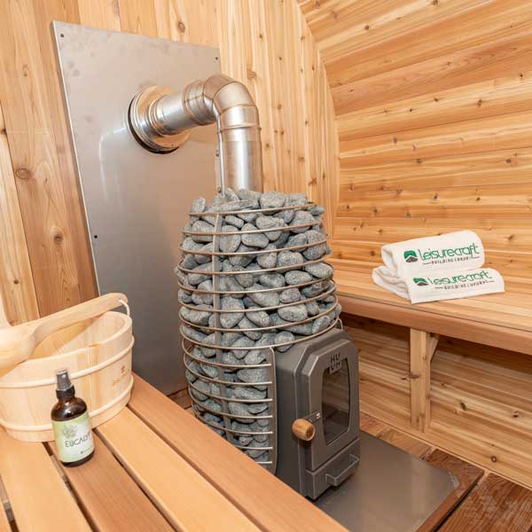 Dundalk Leisurecraft Tranquility Barrel Sauna (up to 8 people) - Wood Burning