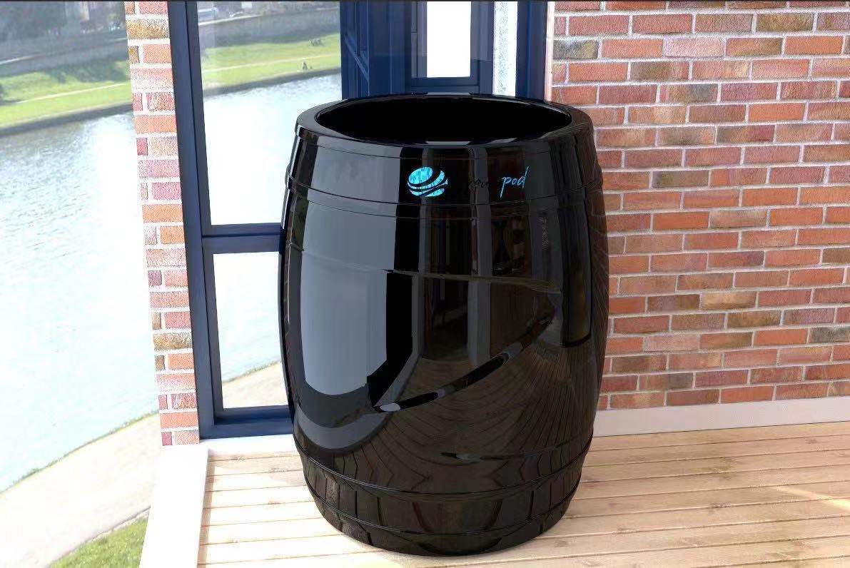 Dreampod Ice Series: Cold Plunge Barrel with Chiller - Black