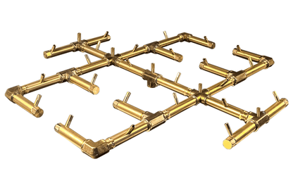 Warming Trends Original Crossfire Brass Fire Pit Burner - 350K BTU 30.5" x 30.5"