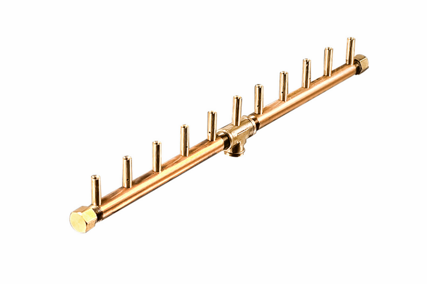 Warming Trends Linear Crossfire Brass Fire Pit Burner - 110K BTU 22”