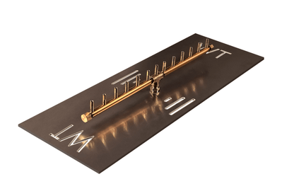 Warming Trends Linear Crossfire Brass Fire Pit Burner - 130K BTU 26”