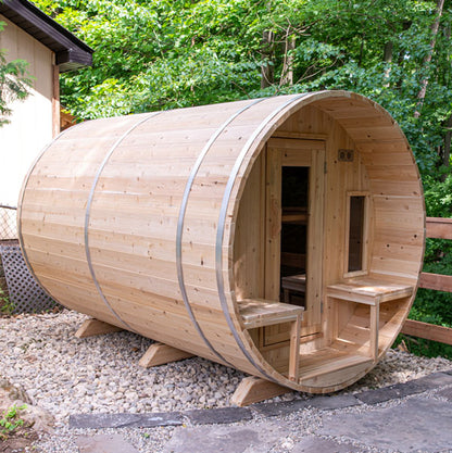 Dundalk Leisurecraft Tranquility Barrel Sauna (up to 8 people) - Wood Burning