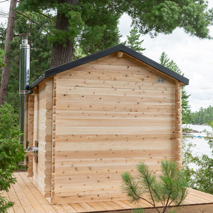 Dundalk Leisurecraft Georgian Cabin Sauna w/ Porch (2-6 people) - Wood Burning