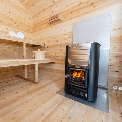 Dundalk Leisurecraft Georgian Cabin Sauna w/ Porch (2-6 people) - Wood Burning