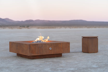 The Outdoor Plus Cabo Square Metal Fire Pit + Free Cover