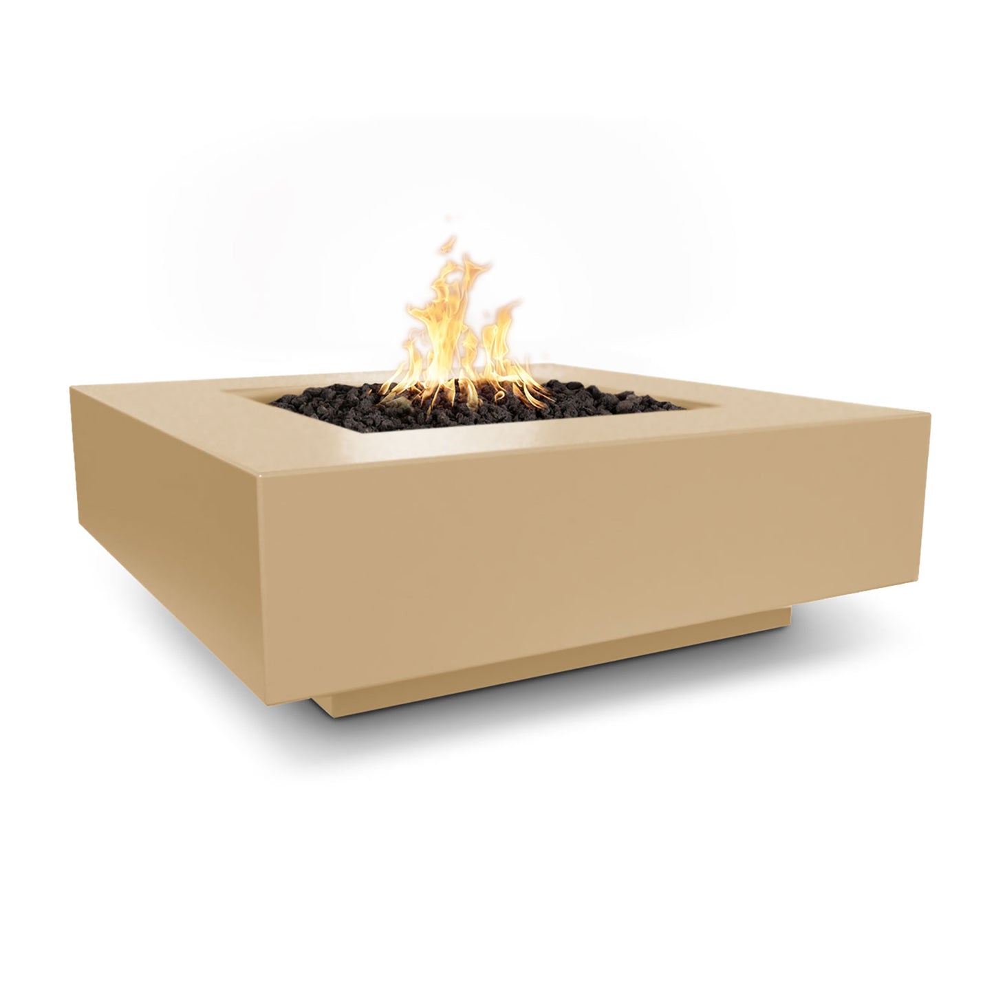 The Outdoor Plus Cabo Square Concrete Fire Pit - Free Cover