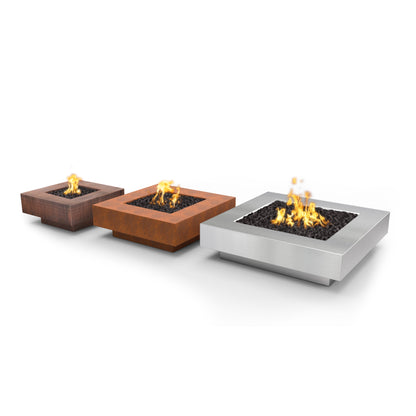 Cabo Square Metal Fire Pit by The Outdoor Plus - Free Cover Included