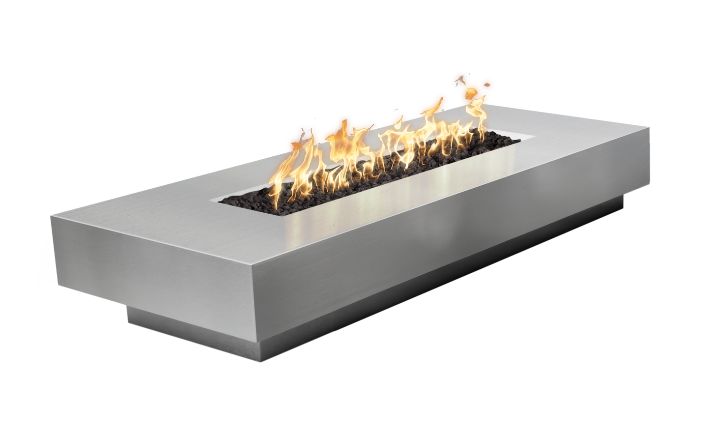 Cabo Linear Metal Fire Pit by The Outdoor Plus - Free Cover Included