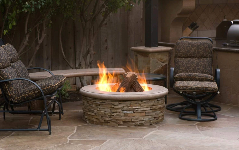 American Fyre Designs Contractor's Model Fire Pit with Electronic Ignition + Free Cover
