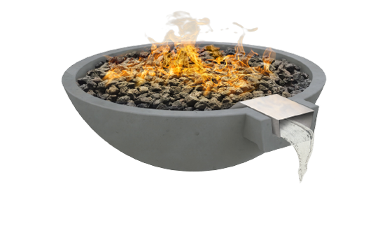 Scupper Round Wok Fire & Water Bowl with Electronic Ignition GFRC- Free Cover