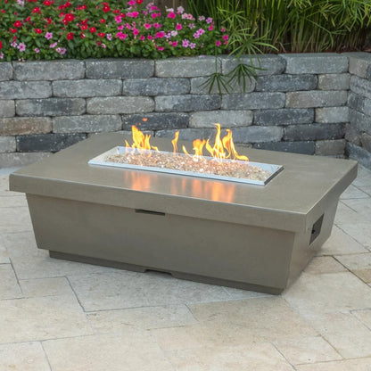 American Fyre Designs Contempo Rectangle Firetable with Electronic Ignition + Free Cover