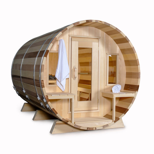 Dundalk Leisurecraft Tranquility Barrel Sauna - up to 8 people - Wood Burning