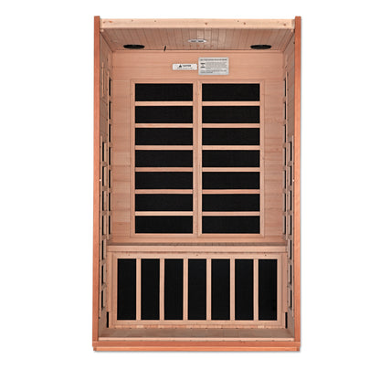 Dynamic Cordoba 2-person Low EMF (Under 8MG) FAR Infrared Sauna (Canadian Hemlock)