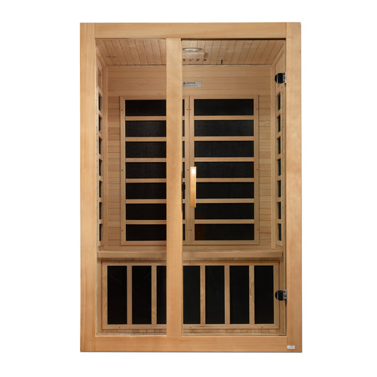 Dynamic Santiago 2-person Low EMF (Under 8MG) FAR Infrared Sauna (Canadian Hemlock)