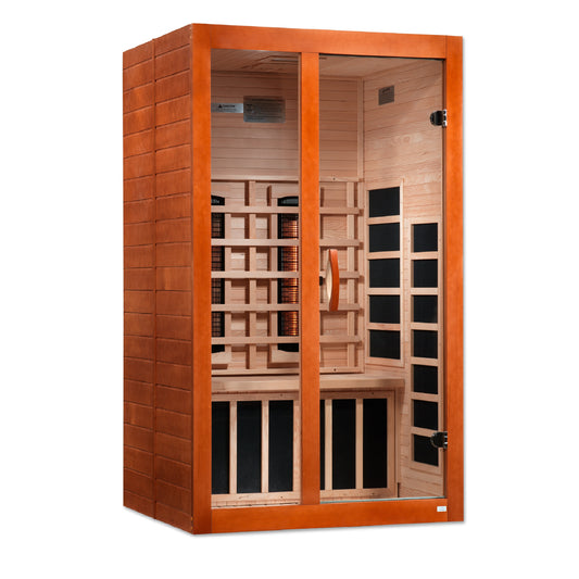 Dynamic Santiago 2-Person Full Spectrum EMF (Under 2MG) FAR Infrared Sauna (Canadian Hemlock)