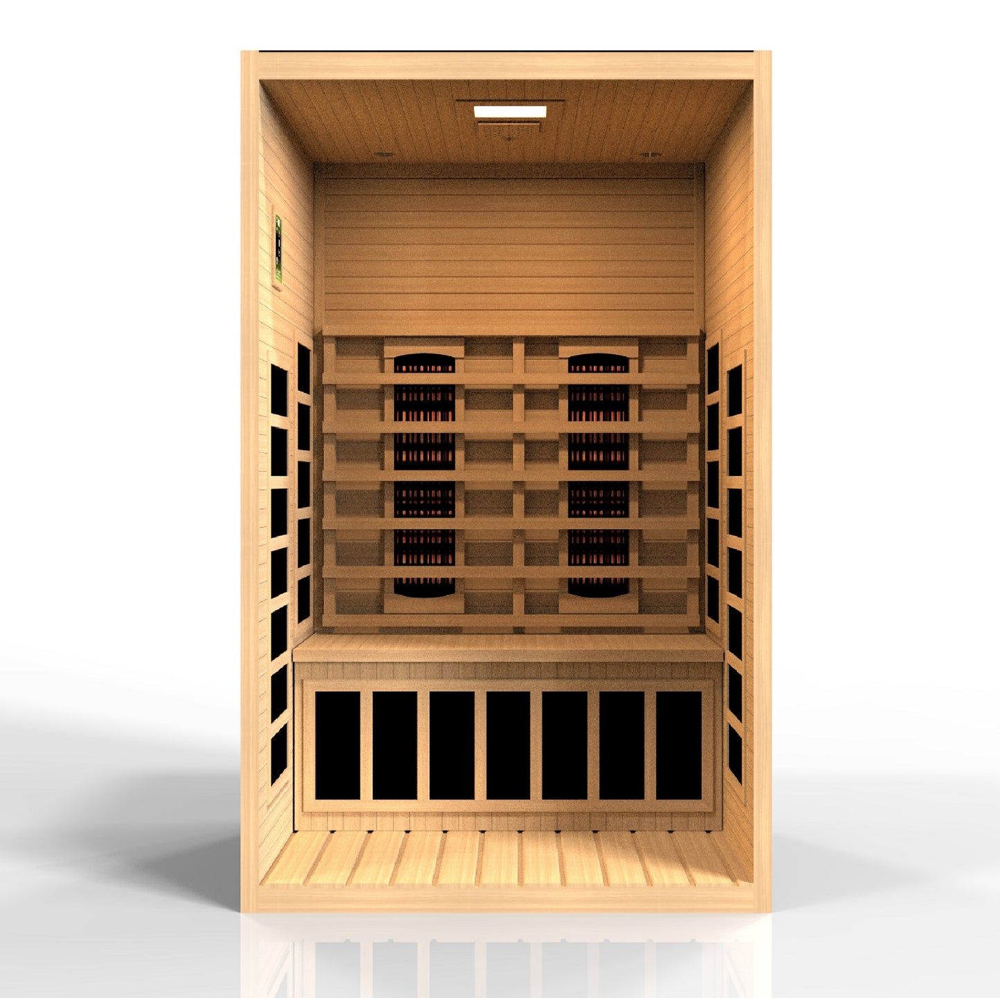 Dynamic Santiago 2-Person Full Spectrum EMF (Under 2MG) FAR Infrared Sauna (Canadian Hemlock)