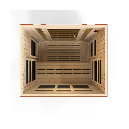 Dynamic Bellagio 3-person Low EMF (Under 8MG) FAR Infrared Sauna (Canadian Hemlock)