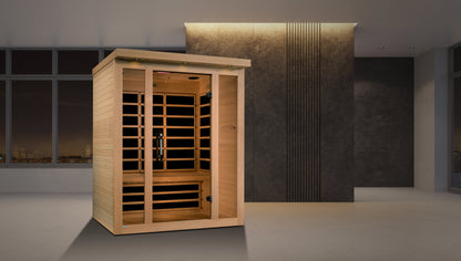 Dynamic Vila 3-person Ultra Low EMF (Under 3MG) FAR Infrared Sauna (Canadian Hemlock)