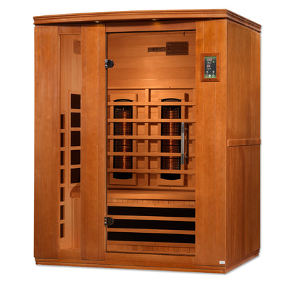 Dynamic Lugano 3-Person Full Spectrum EMF (Under 2MG) FAR Infrared Sauna (Canadian Hemlock)