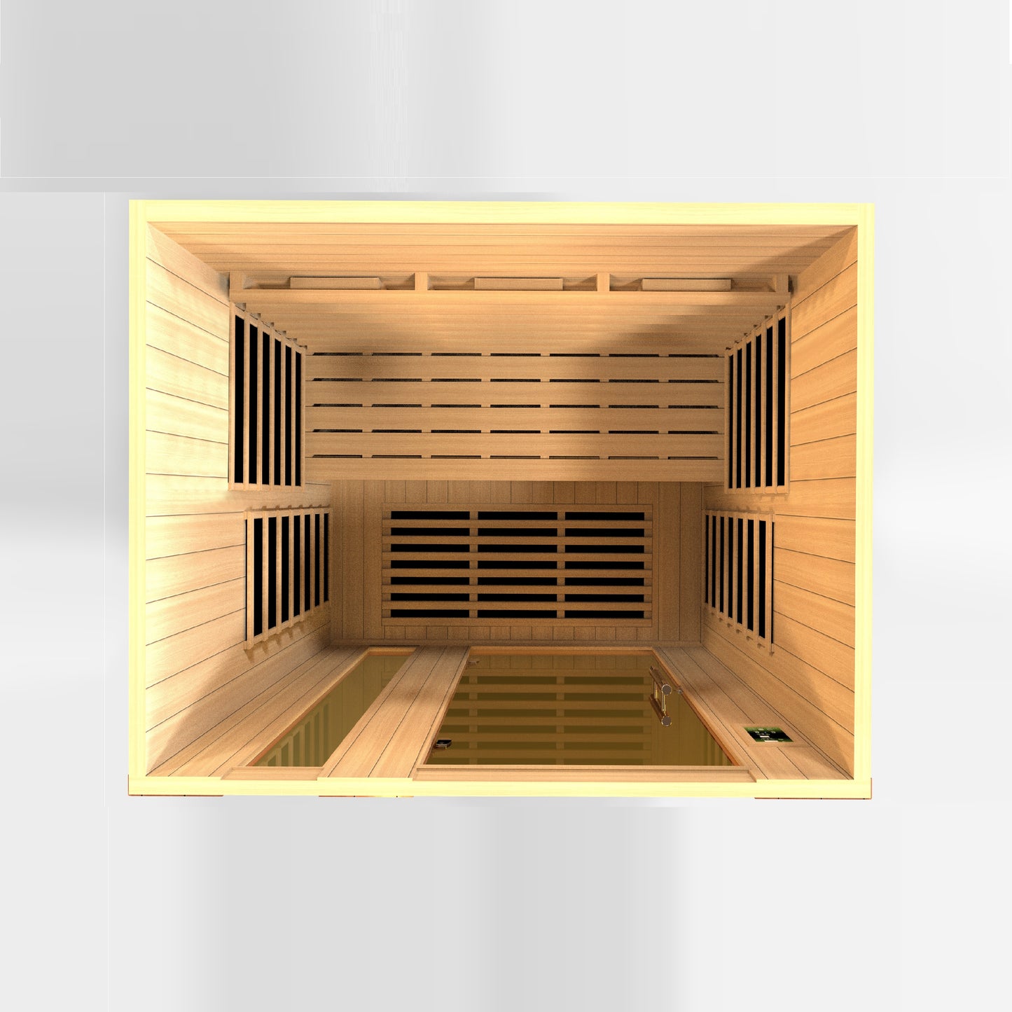 Dynamic Lugano 3-Person Full Spectrum EMF (Under 2MG) FAR Infrared Sauna (Canadian Hemlock)