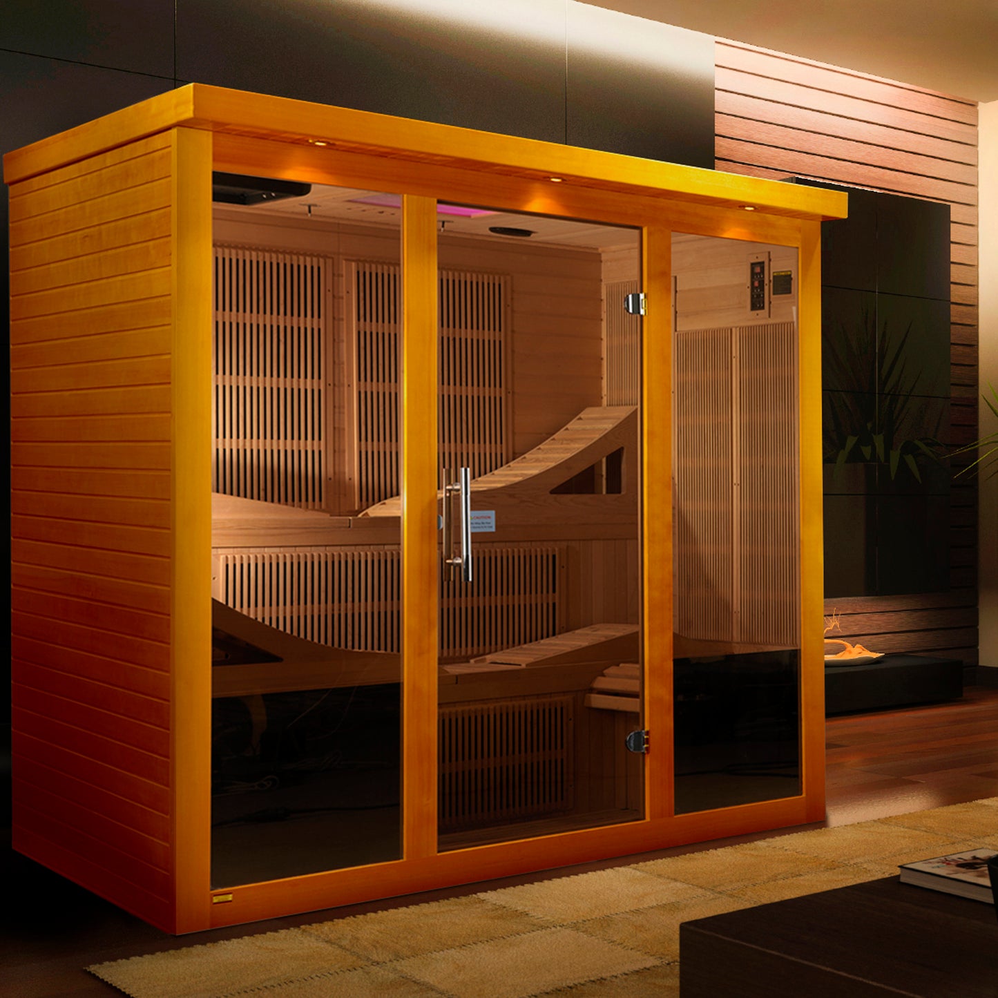 Dynamic Monaco 6-person Ultra Low EMF (Under 3MG) FAR Infrared Sauna (Canadian Hemlock)