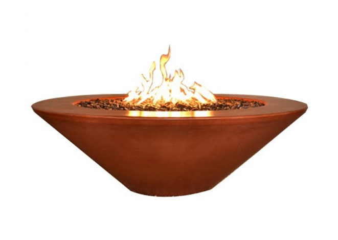 Geo Round Essex Fire Pit with Match Ignition - Free Cover