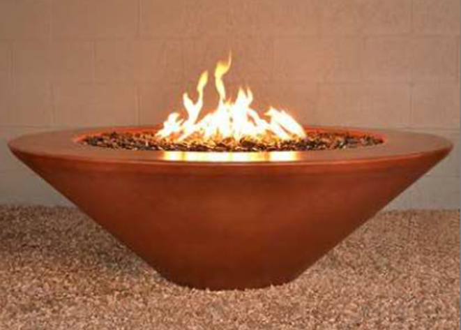 Geo Round Essex Fire Pit with Match Ignition - Free Cover