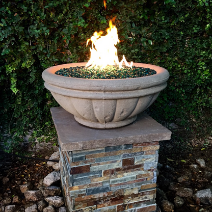 Tuscany Fire Bowl with Electronic Ignition GFRC- Free Cover