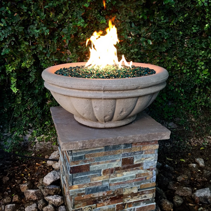 Tuscany Fire Bowl with Match Ignition GFRC- Free Cover