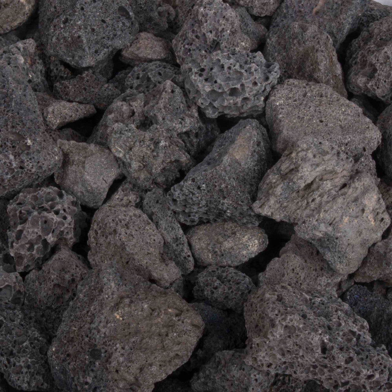 Black Lava Rock 1" - 2" (10 lbs.) / Sold in 0.25 cubic foot bags