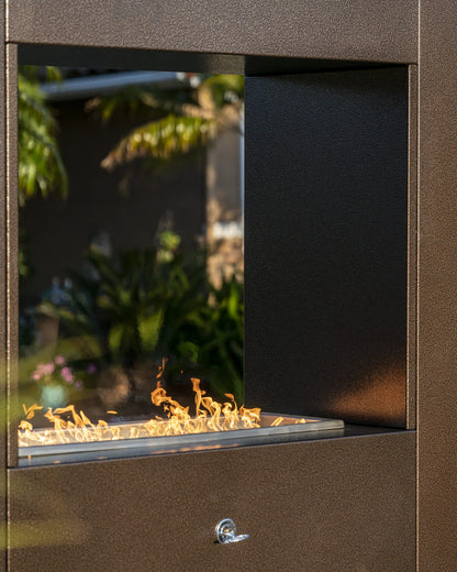 The Outdoor Plus Williams Outdoor Fireplace - Corten Steel