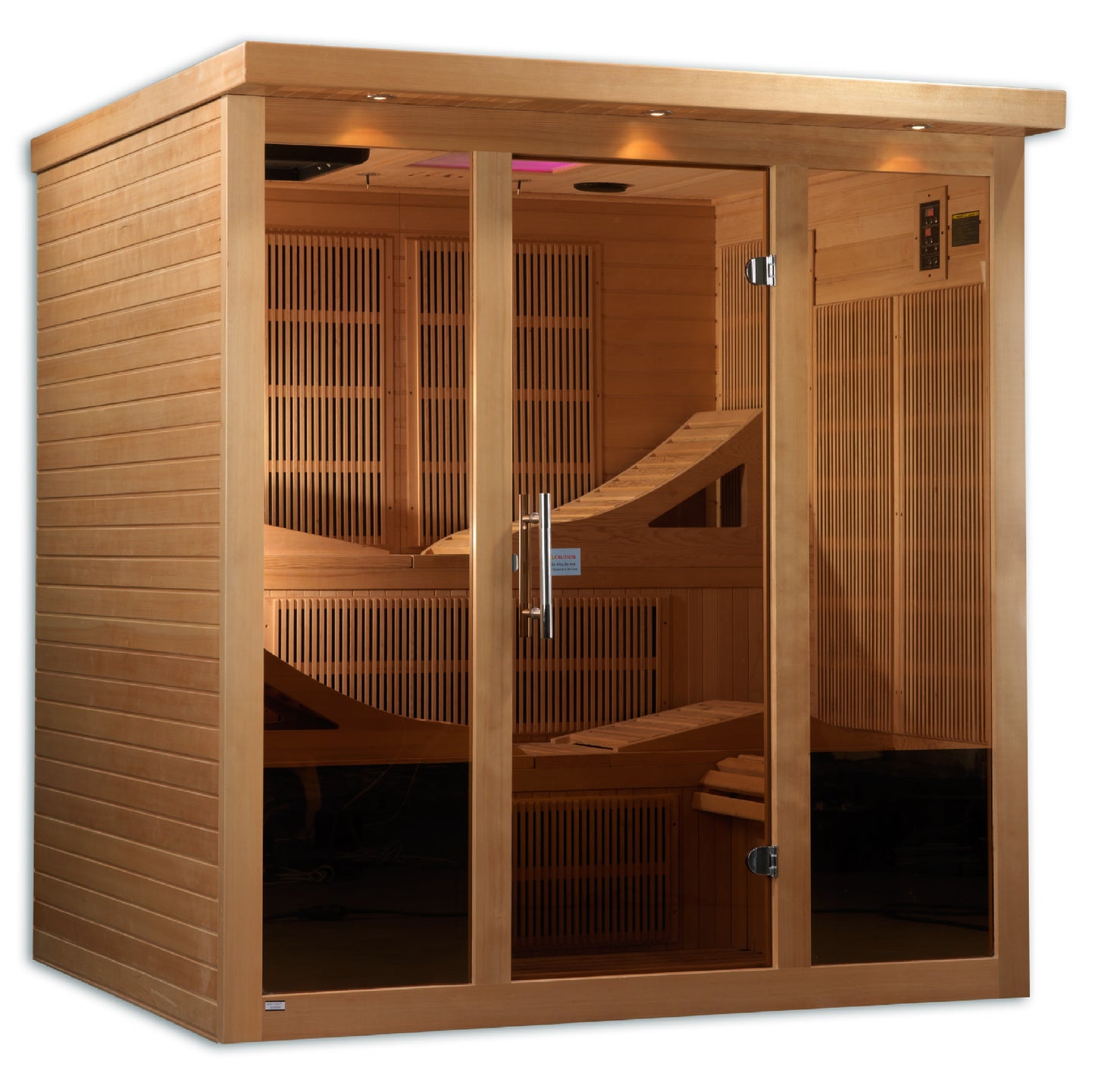 Golden Designs Monaco 6-person Near Zero EMF Infrared Sauna (Canadian Hemlock)