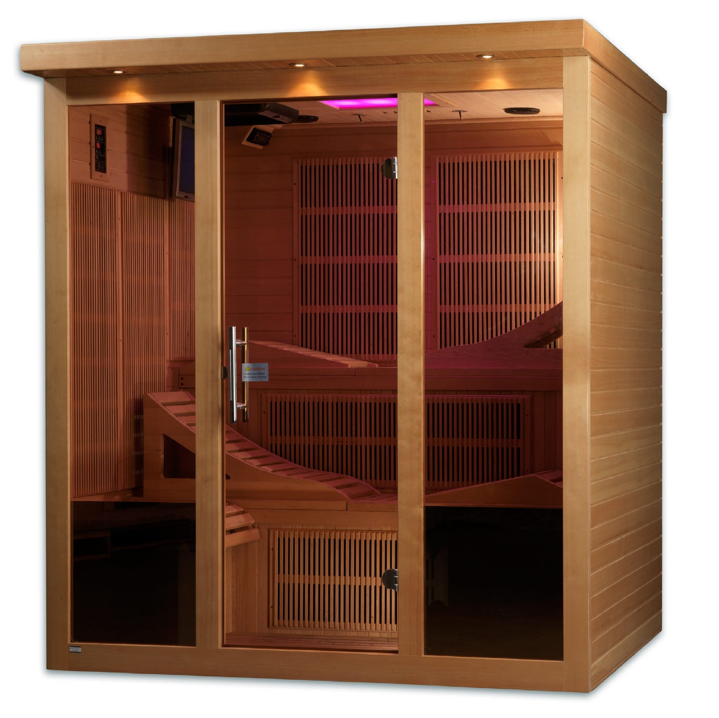 Golden Designs Monaco 6-person Near Zero EMF Infrared Sauna (Canadian Hemlock)