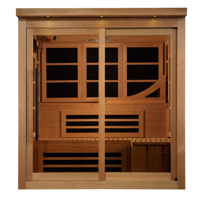 Golden Designs Limited Edition Monaco 6-person Near Zero EMF Infrared Sauna (Canadian Hemlock)