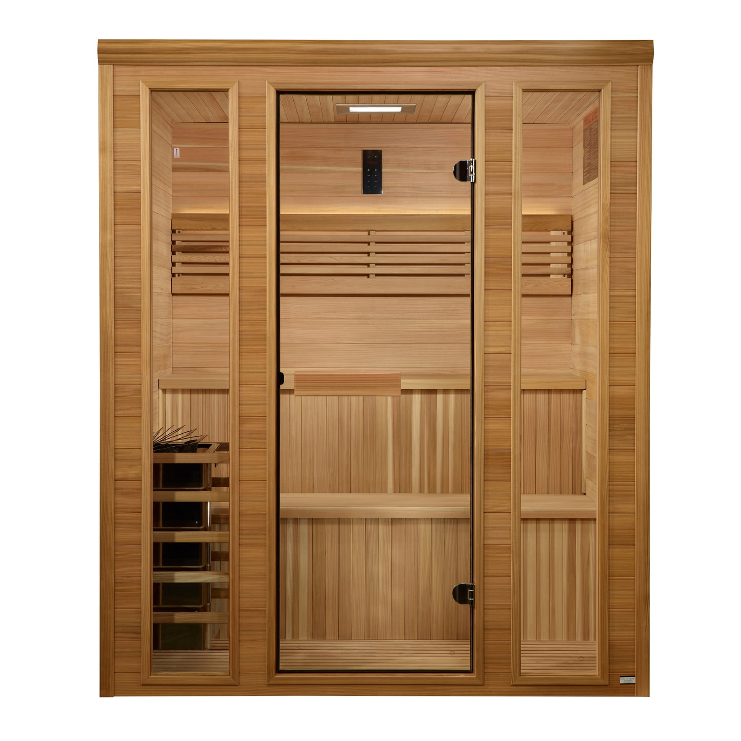 Golden Designs 2025 "Engelberg Edition" 4 - 6 Person Traditional Steam Sauna - Pacific Premium Clear Cedar