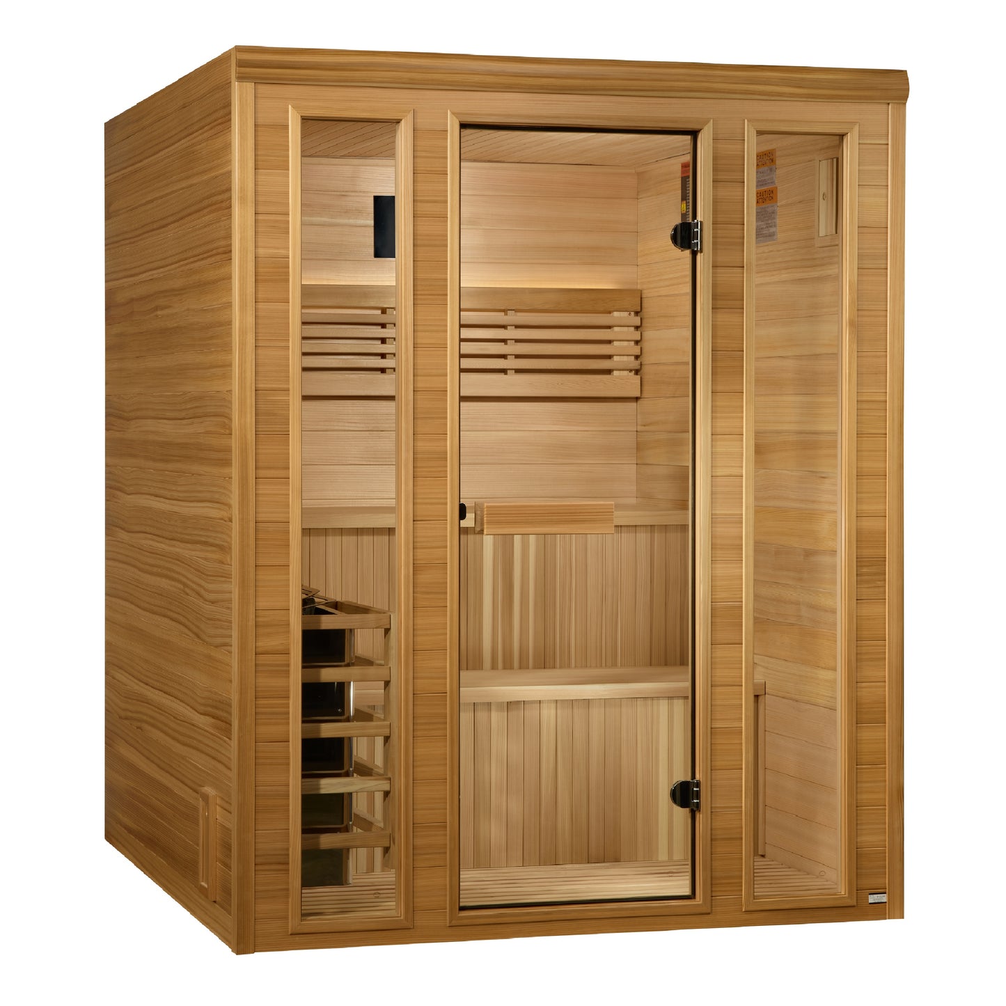 Golden Designs 2025 "Engelberg Edition" 4 - 6 Person Traditional Steam Sauna - Pacific Premium Clear Cedar