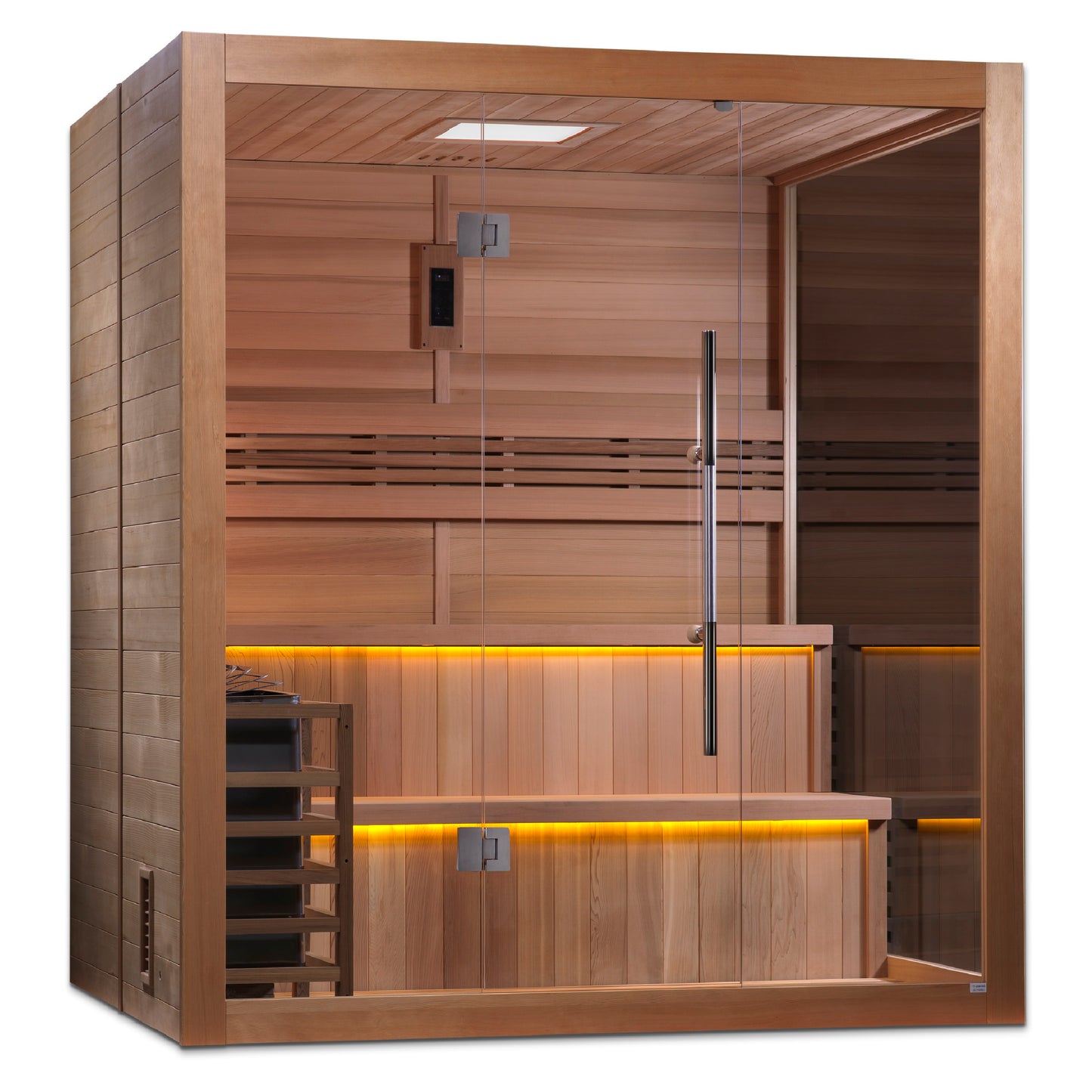 Golden Designs "Kuusamo Edition" 6 Person Indoor Traditional Sauna - Canadian Red Cedar Interior