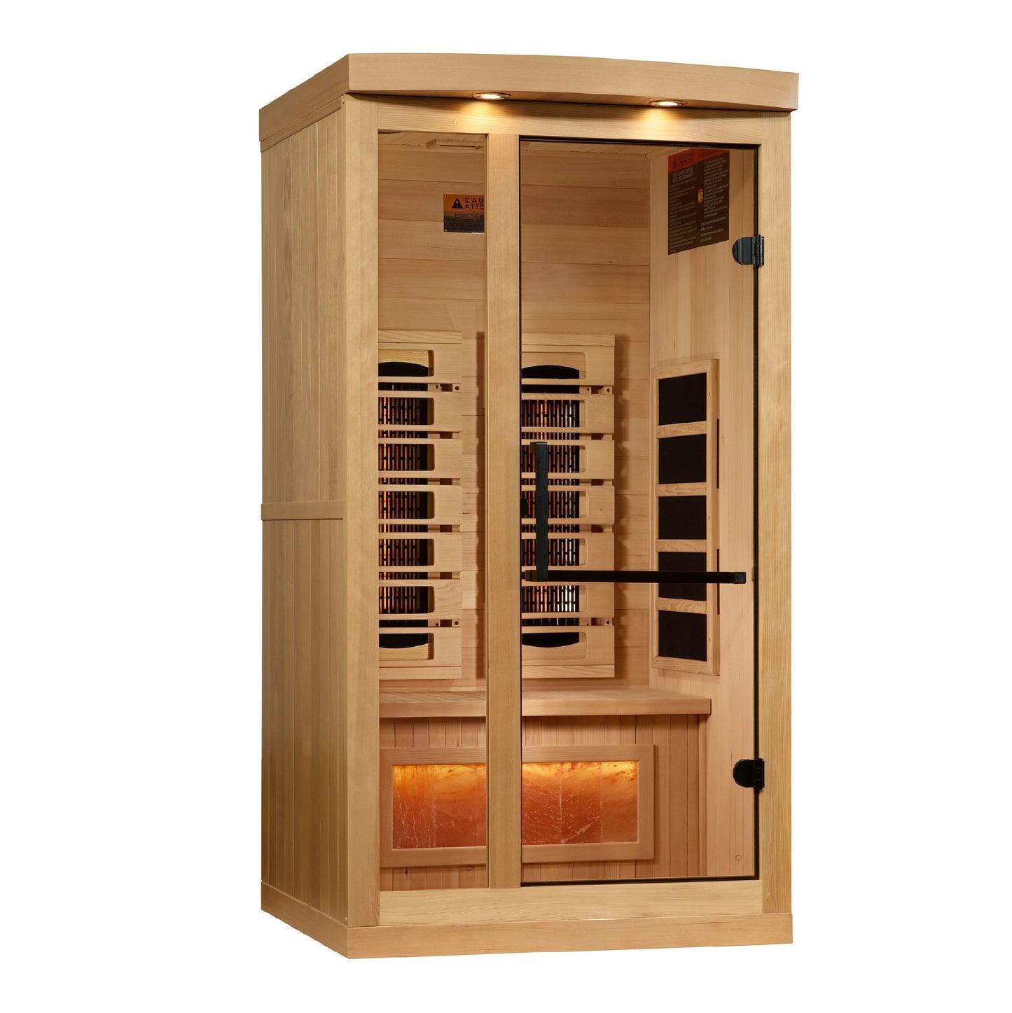 Golden Designs Reserve Edition 2-Person Full Spectrum Infrared Sauna with Himalayan Salt Bar (Canadian Hemlock)