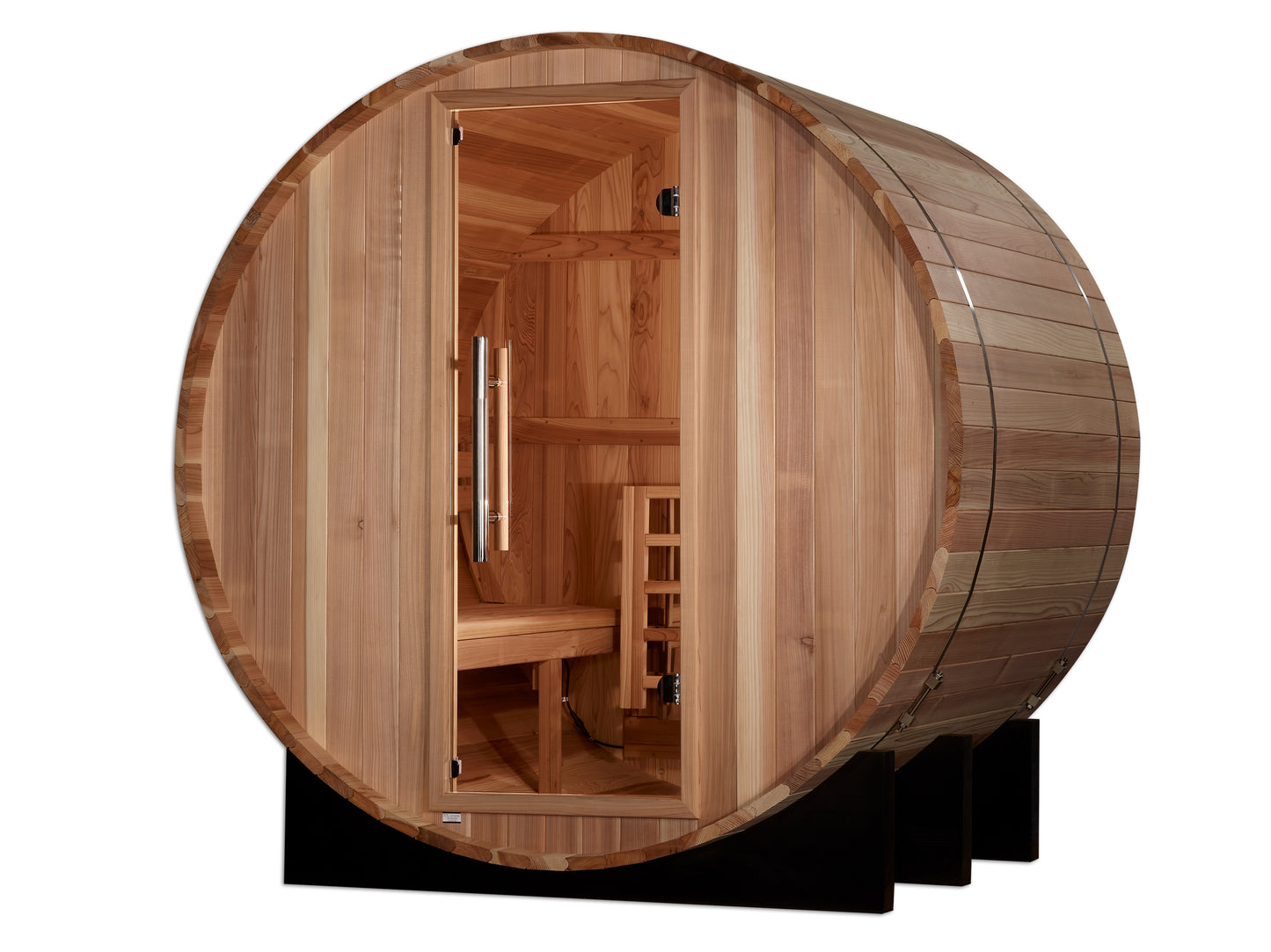 Golden Designs "St. Moritz" 2 Person Barrel Traditional Sauna -  Pacific Cedar