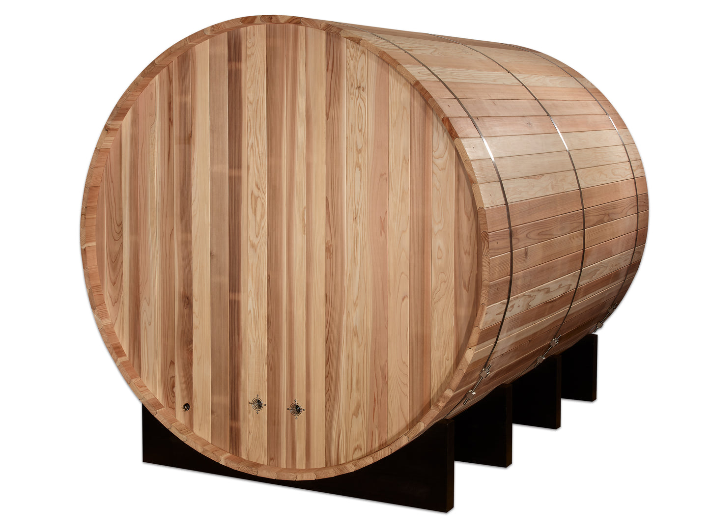 Golden Designs "Klosters" 6 Person Barrel Traditional Sauna -  Pacific Cedar