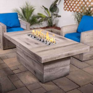 The Outdoor Plus Grove Wood Grain Fire Pit - Free Cover