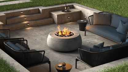 Prism Hardscapes Dune Concrete Gas Fire Bowl+ Free Cover