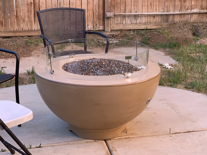 The Outdoor Plus Sienna Concrete Fire Pit - Free Cover