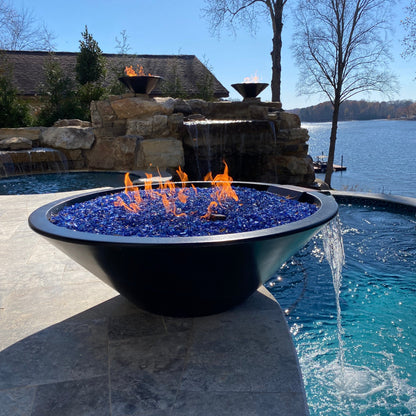 The Outdoor Plus Cazo Concrete Fire & Water Bowl - Free Cover