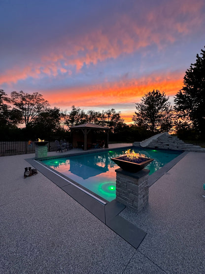 The Outdoor Plus Maya Concrete Fire Bowl - Free Cover
